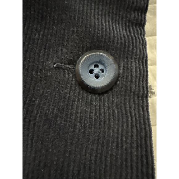 LL Bean Corduroy Blazer Jacket Womens 14 Reg Navy 3 Button - Picture 6 of 10